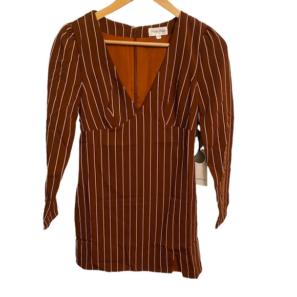 Revolve Privacy Please Curtis Dress Striped Long Sleeve Mini NWT S - Picture 3 of 9